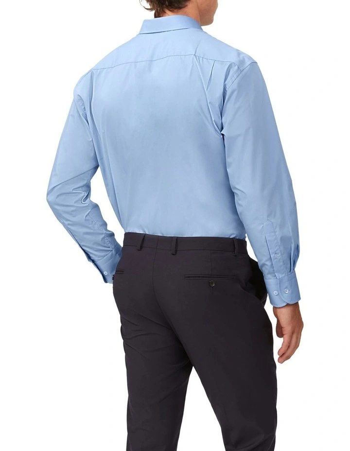 Plain Classic Long Sleeve Business Shirt Sky Blue image 2