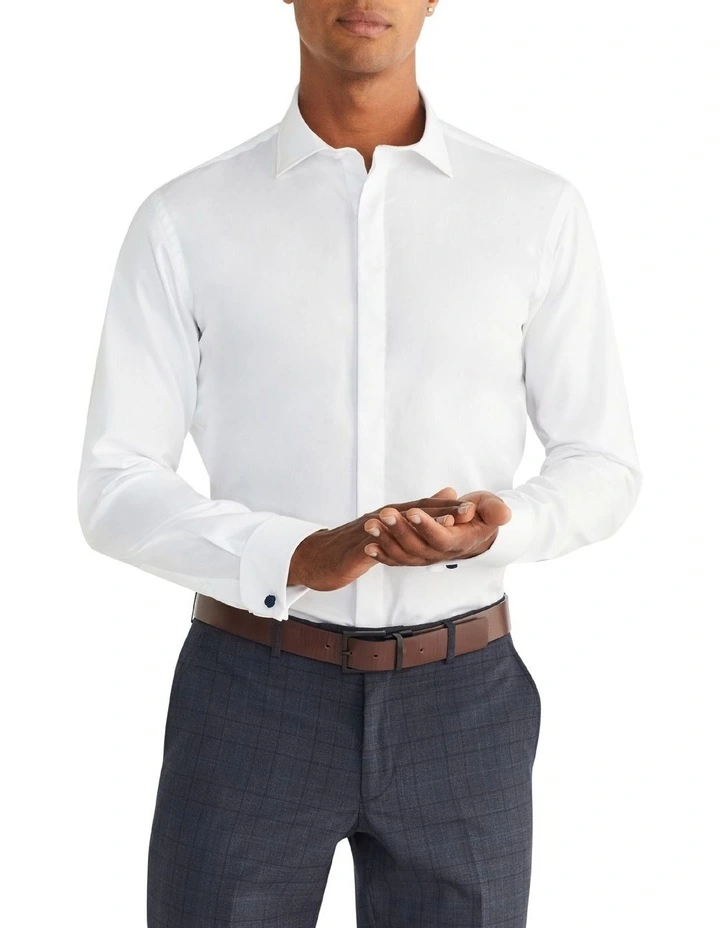 Slim Fly Dinner Shirt in White image 1