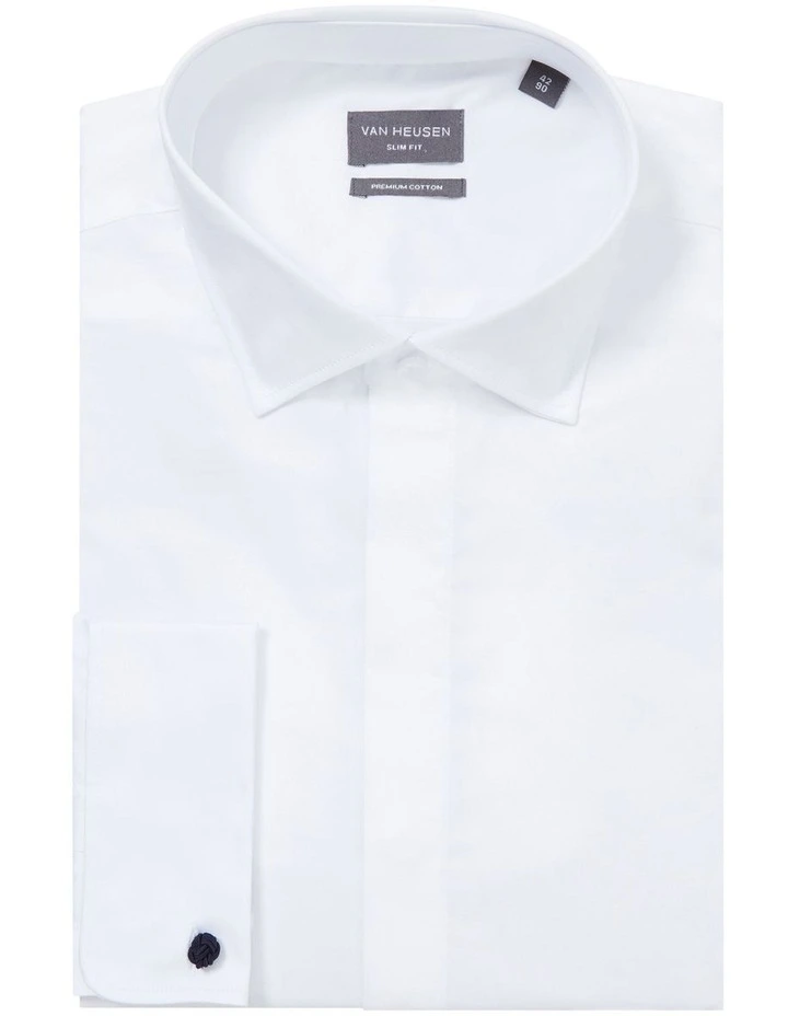 Slim Fly Dinner Shirt in White image 3