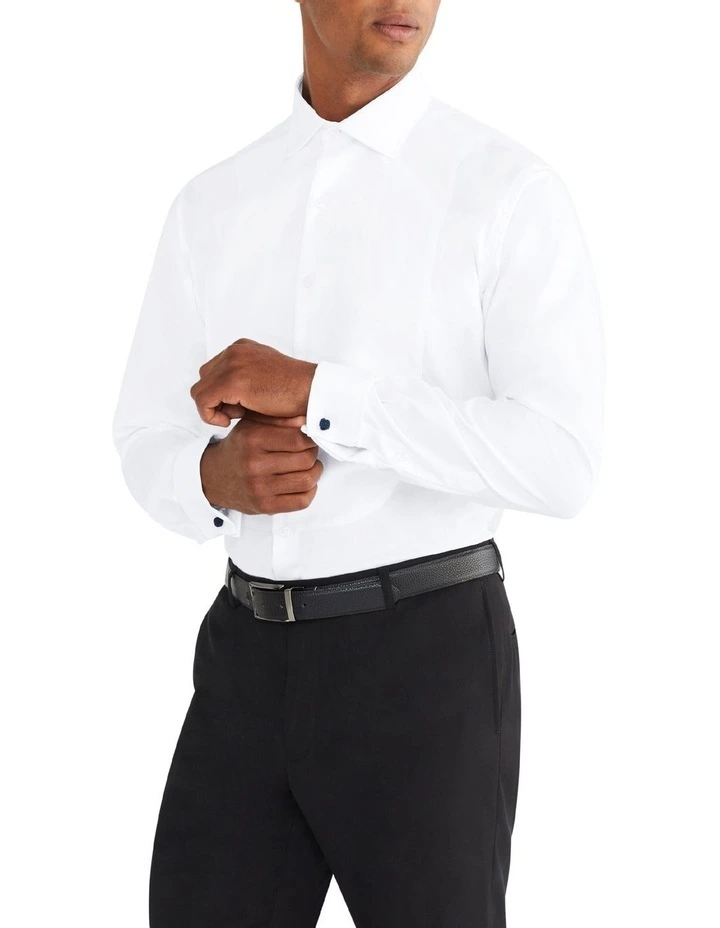 Tailored Bib Dinner Shirt in White image 1