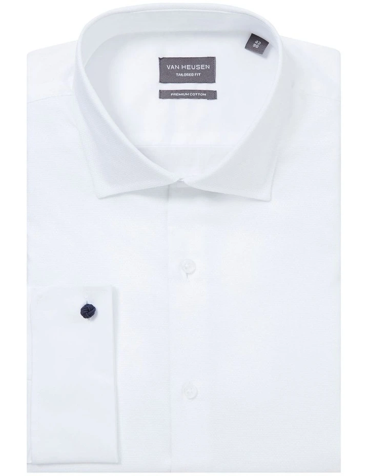 Tailored Bib Dinner Shirt in White image 5