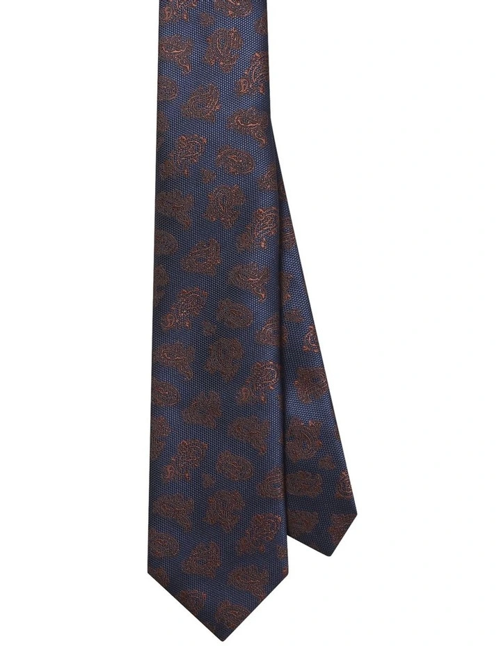 Tie Paisley Tie in Navy image 1