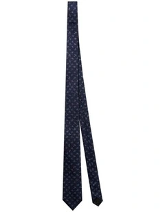 Tie FLORAL  Navy