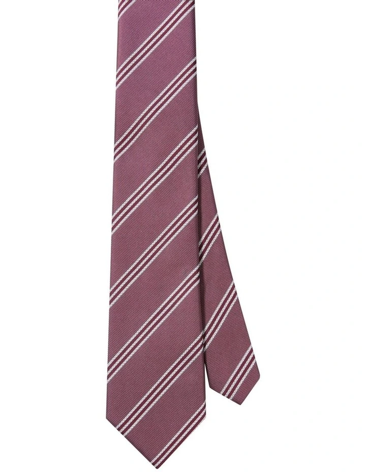 Striped Tie in Red image 1