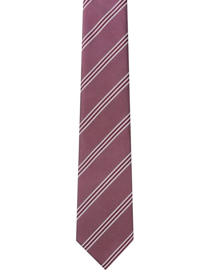 Striped Tie in Red image 2