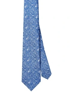 Floral Tie in Blue