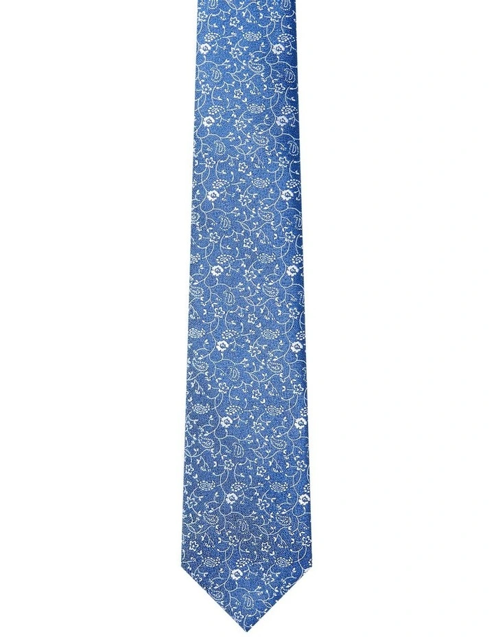 Floral Tie in Blue image 2