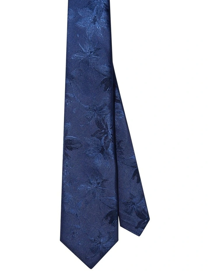 Floral Tie in Navy image 1