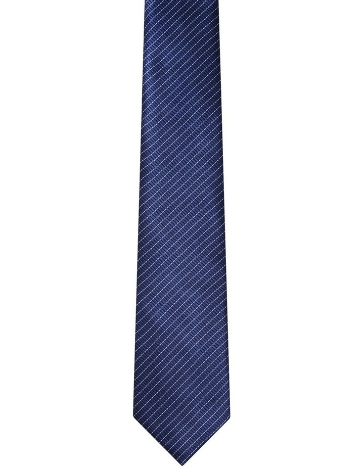 Striped Tie in Navy image 2