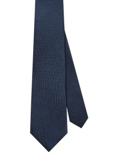 Silk Texture Tie in Navy