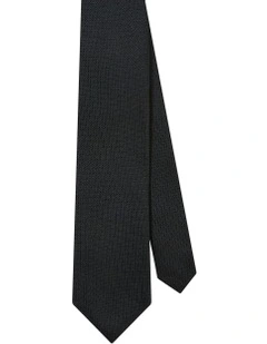 Silk Texture Tie in Black