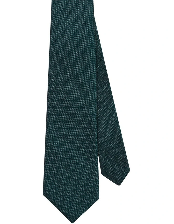 Silk Texture Tie in Green image 1