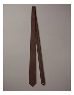 Grenadine Silk Tie in Brown