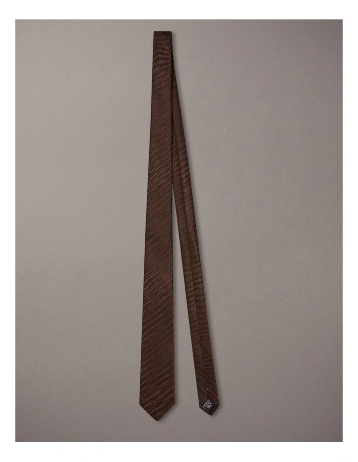 Grenadine Silk Tie in Brown image 1