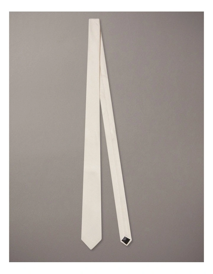 Grenadine Silk Tie in Bone image 1