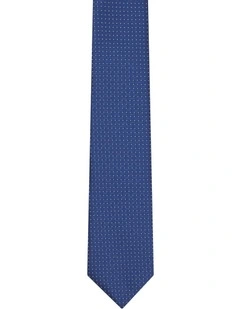 Geometric Interlocking Tie in Blue
