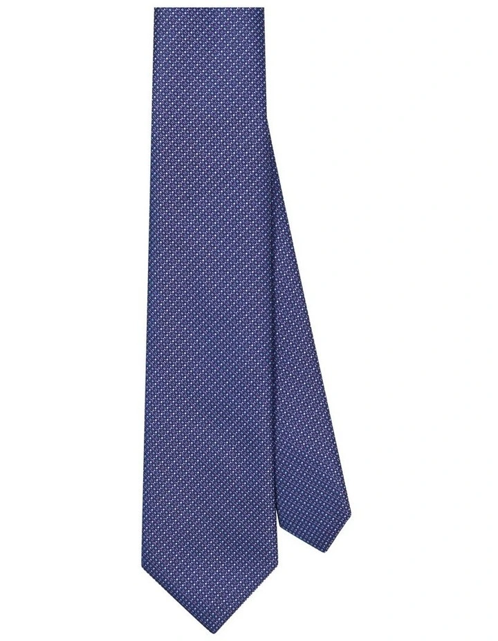 Geometric Textured Tie in Blue image 2