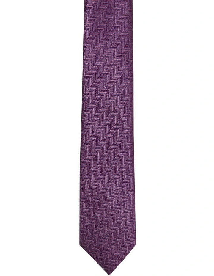 Zig Zag Stripe Tie in Brown image 1