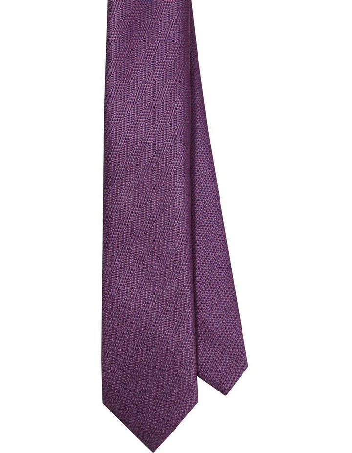 Zig Zag Stripe Tie in Brown image 2