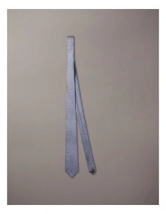 Dobby Silk Tie in Blue
