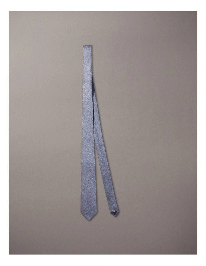 Dobby Silk Tie in Blue image 1