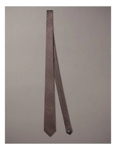 Diamond Silk Tie in Brown