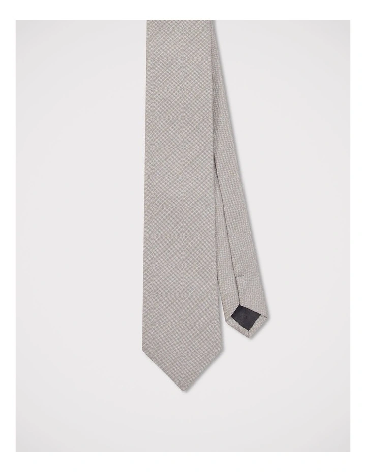Plain Textured Tie in Brown image 2