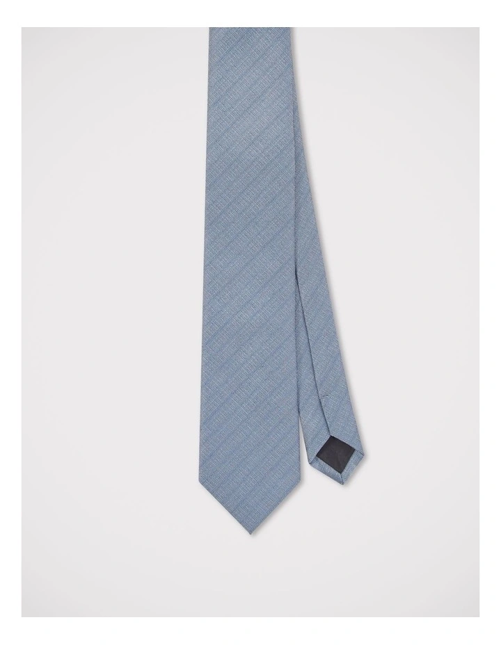 Plain Textured Tie in Blue image 2