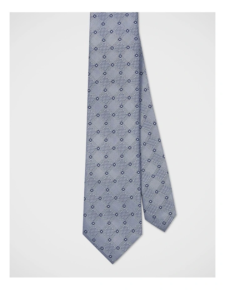 Geometric Tie in Blue image 2