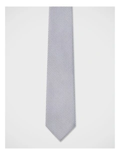 Dobby Textured Tie in Grey