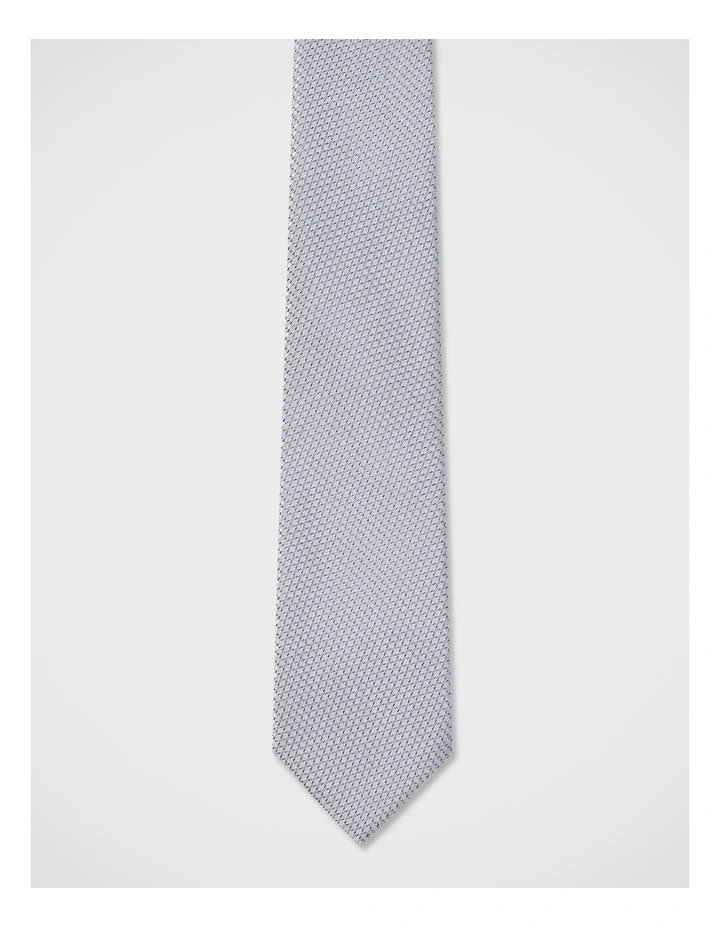 Dobby Textured Tie in Grey image 1
