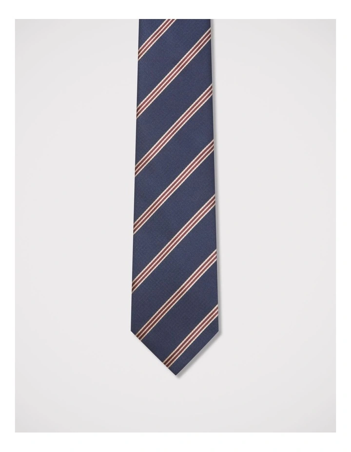 Diagonal Stripe Tie in Navy image 1