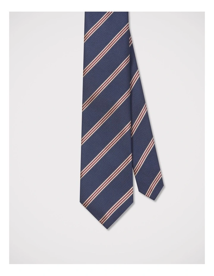 Diagonal Stripe Tie in Navy image 2