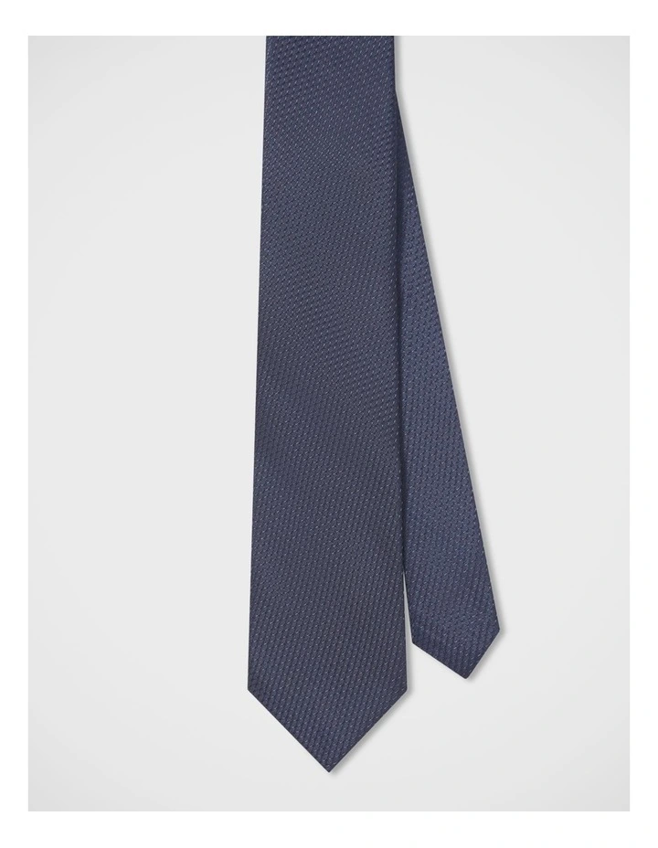 Dobby Textured Tie in Navy image 2