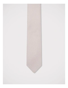 Dobby Textured Tie in Grey