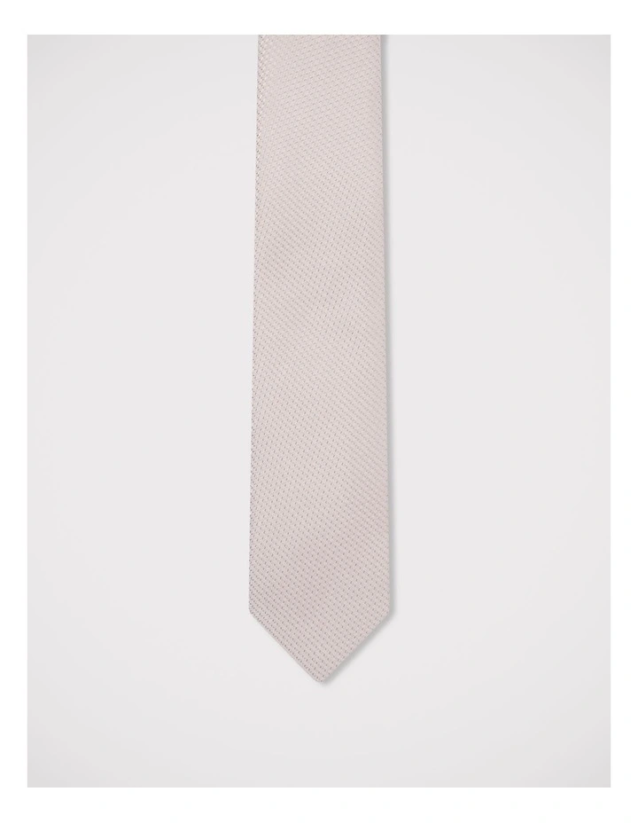 Dobby Textured Tie in Grey image 1