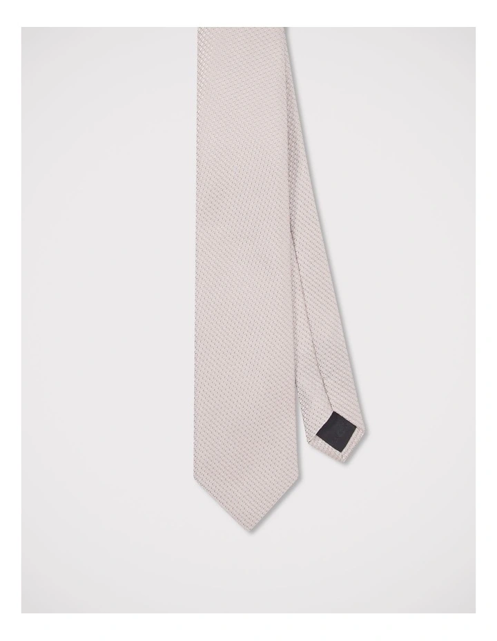 Dobby Textured Tie in Grey image 2
