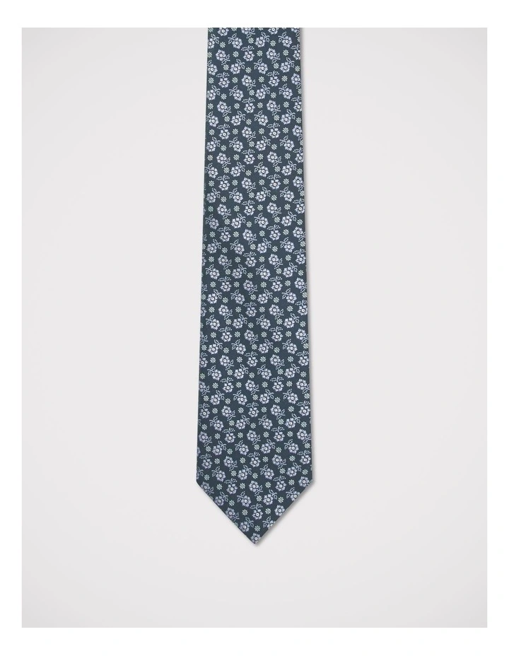 Floral Tie in Navy image 1