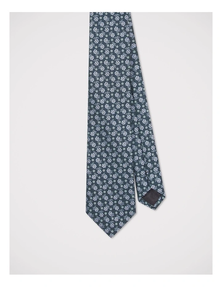 Floral Tie in Navy image 2