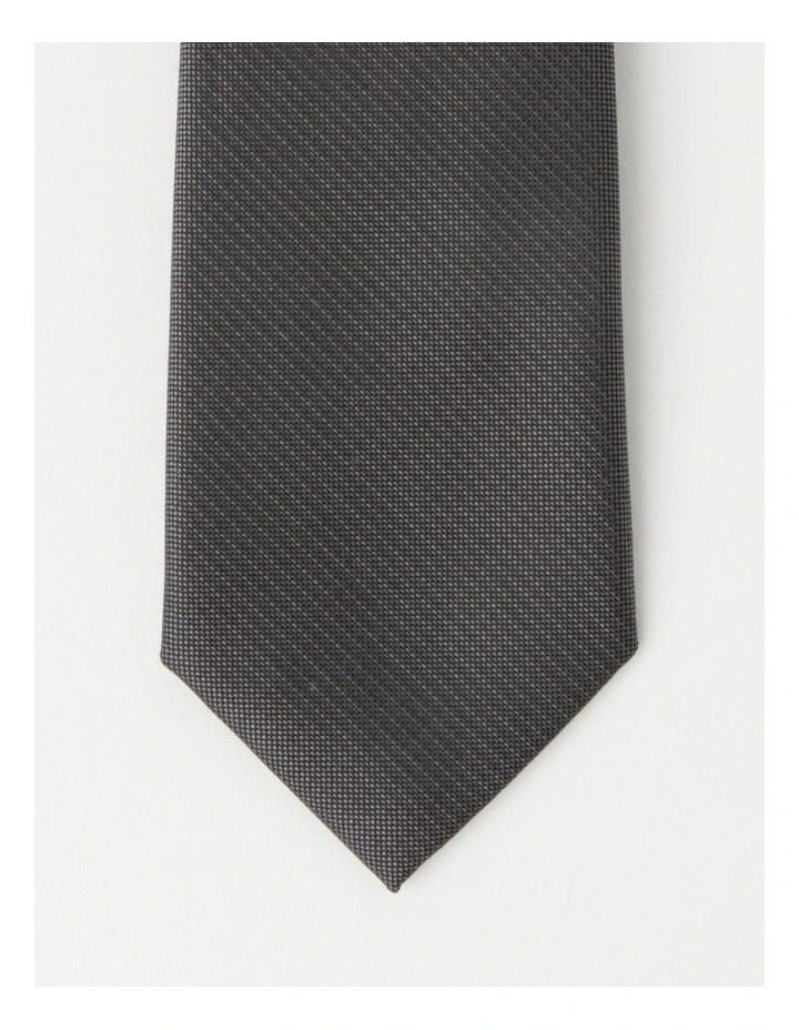 Plain Charcoal Tie image 2