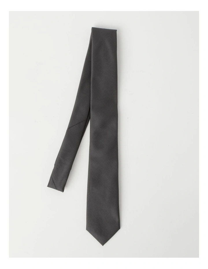 Plain Charcoal Tie image 3