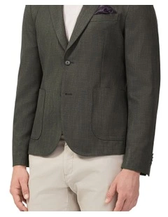 Textured Slub Slim Blazer in Rosin