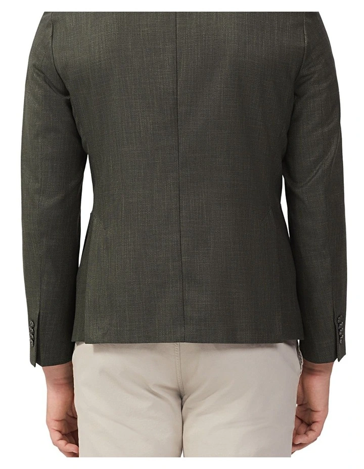 Textured Slub Slim Blazer in Rosin image 3