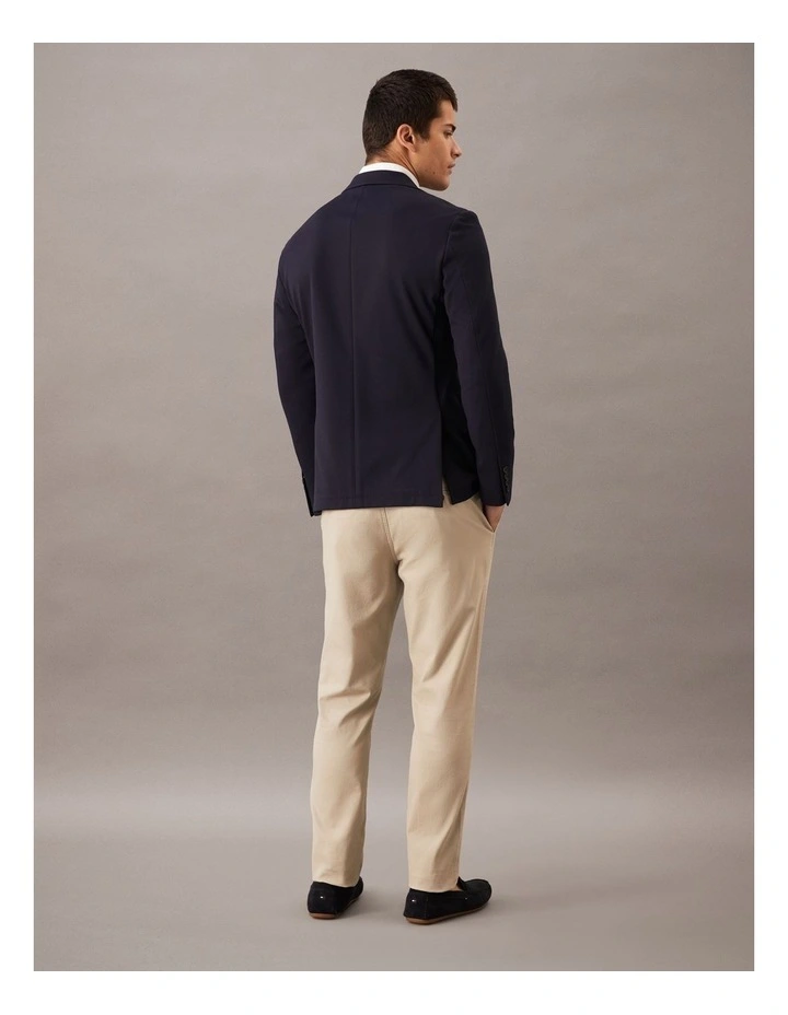 Micro-Waffle Stretch Blazer in Navy image 4