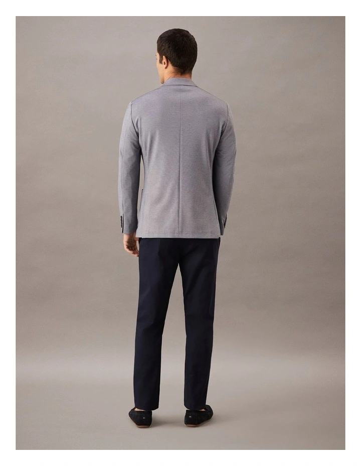Micro-Waffle Stretch Blazer in Sky image 4