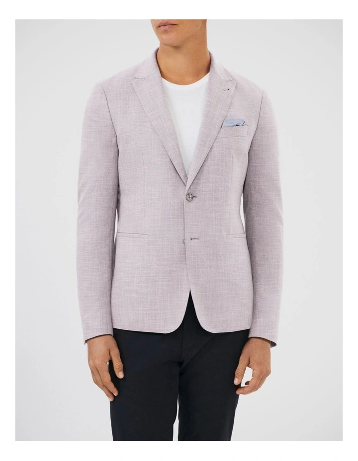 Textured Slub Blazer in Rose image 1