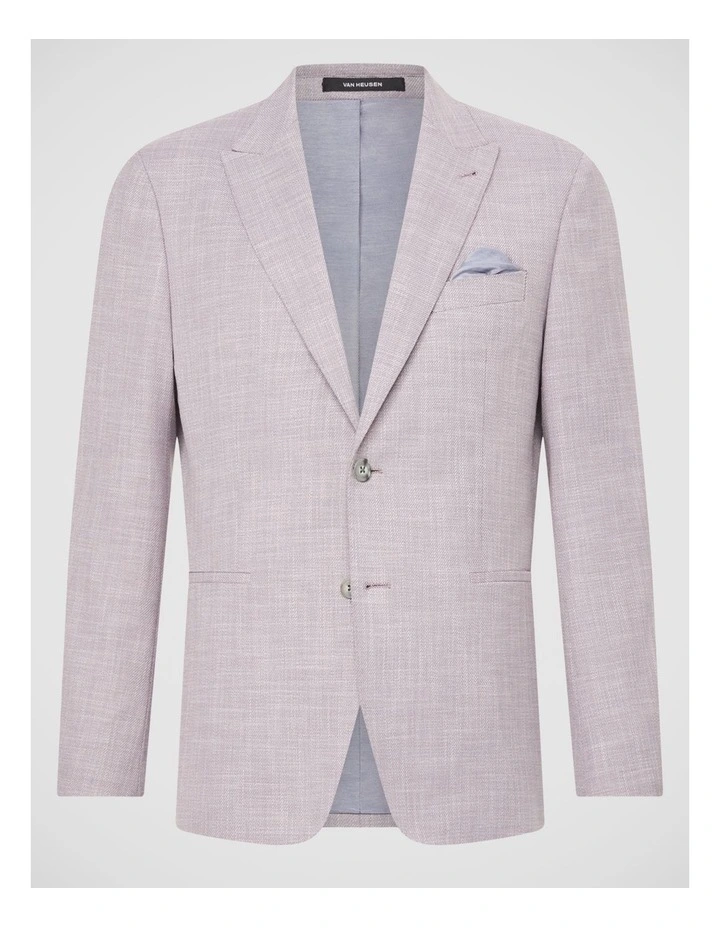 Textured Slub Blazer in Rose image 3