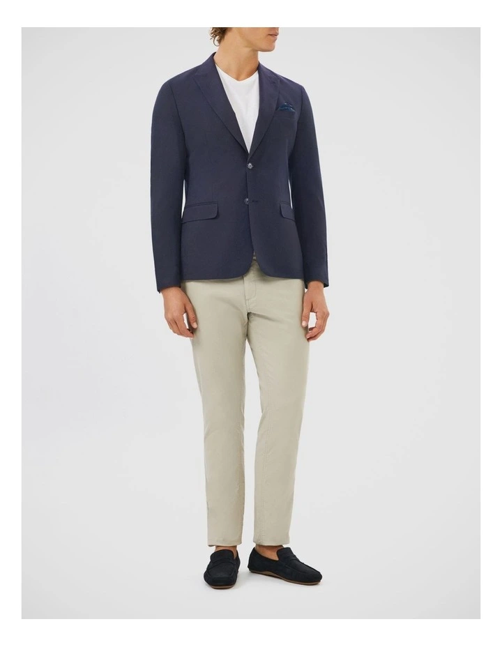 Easy Care Linen Blazer in Navy image 2