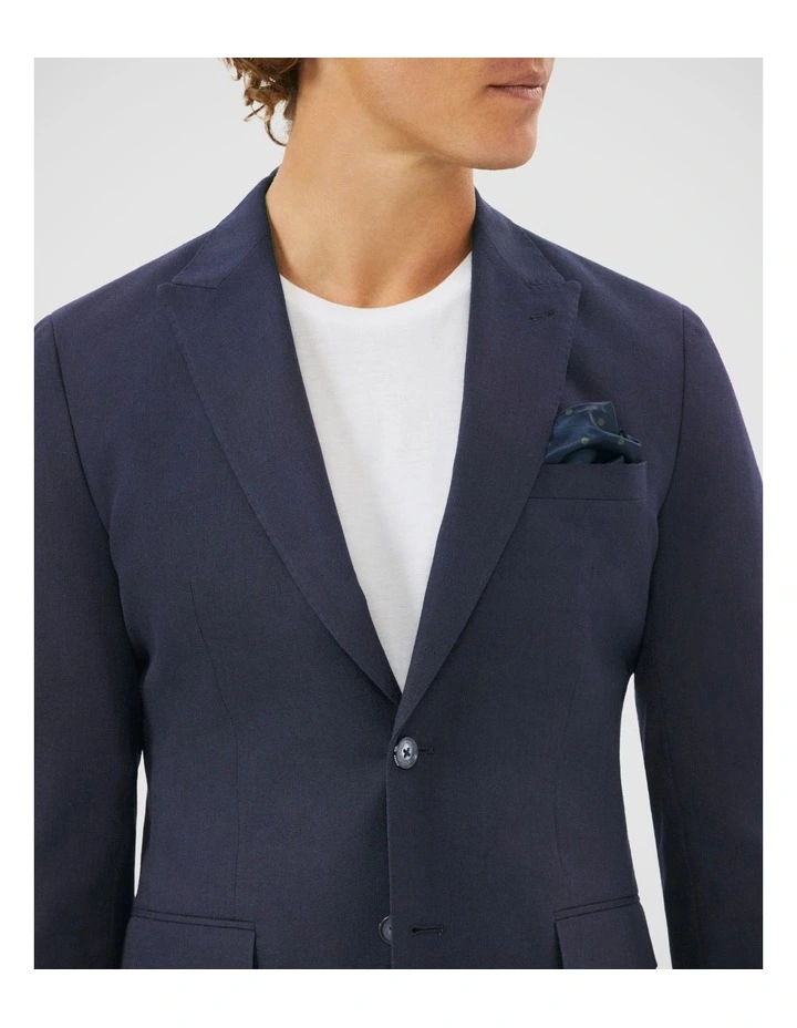 Easy Care Linen Blazer in Navy image 3