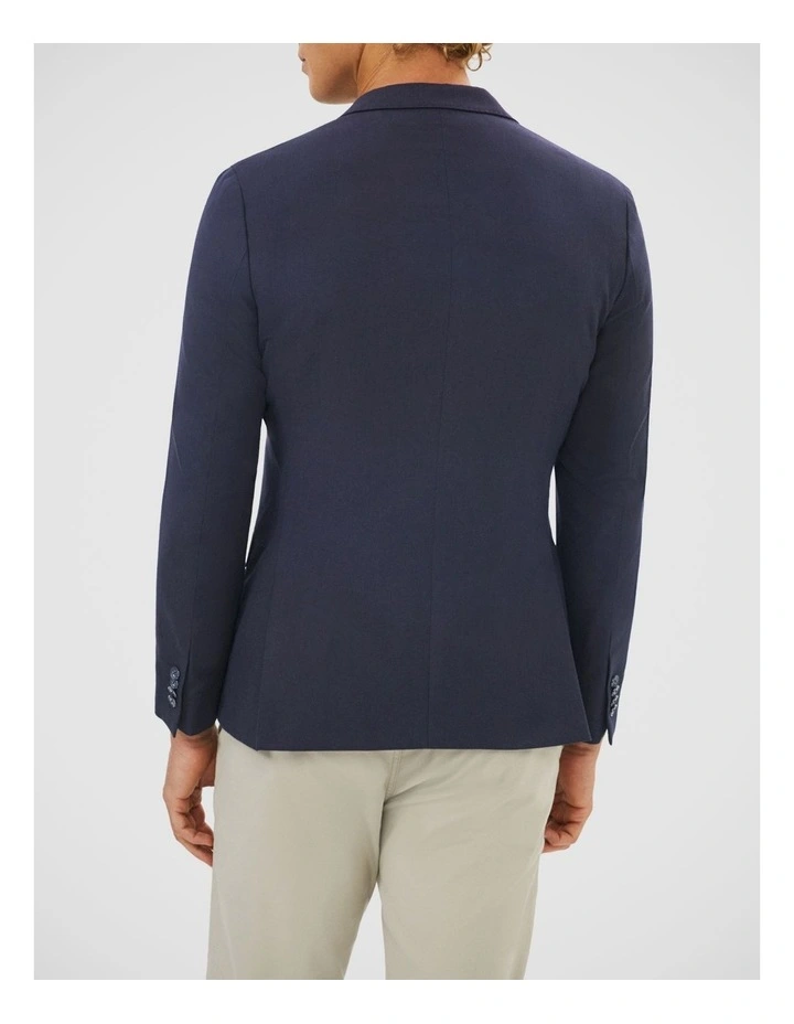Easy Care Linen Blazer in Navy image 4